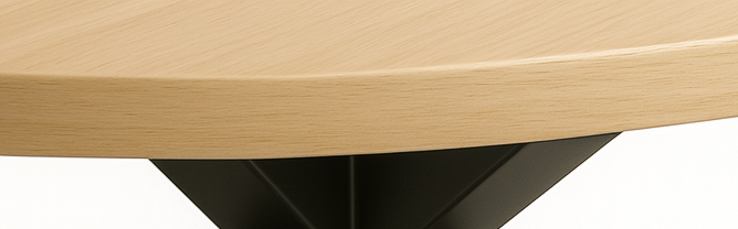 MESA STACY ROBLE OVAL NEGRA1400x800x750mm