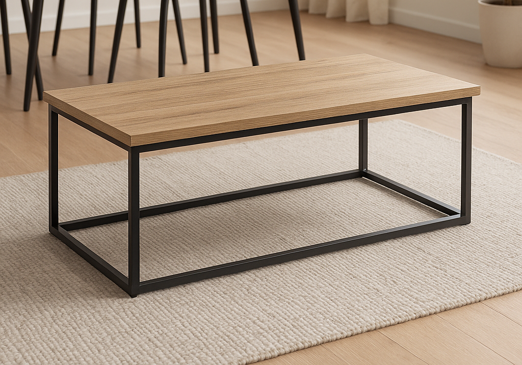 MESA CENTRO ATLANTA NEGRA RECTANGULAR