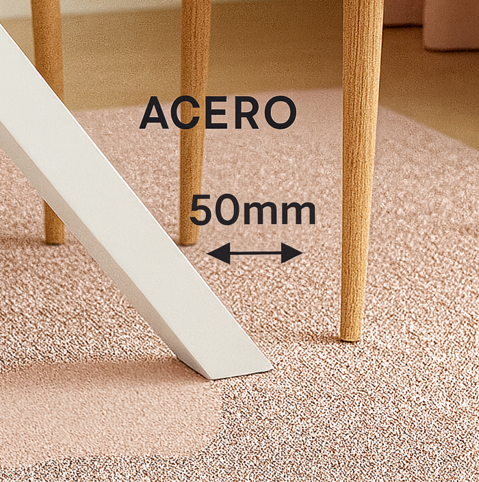 MESA STACY TAPA ROBLE RECTANGULAR BLANCO 1400x800x750mm