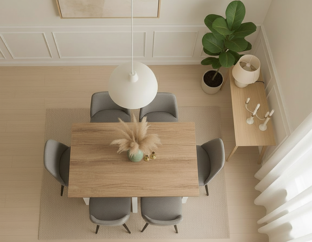 MESA STACY TAPA ROBLE RECTANGULAR BLANCO 1400x800x750mm