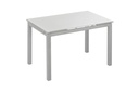 MESA BISBE EXTENSIBLE CERRADA BLANCA CHASIS GRIS