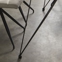 MESA SPIDER TAPA CRISTAL PATA NEGRA