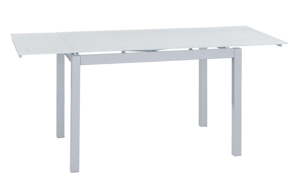 MESA BISBE EXTENSIBLE BLANCA CHASIS GRIS