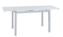 MESA BISBE EXTENSIBLE BLANCA CHASIS GRIS
