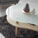 MESA CENTRO PEANUT TAPA GLASEADA