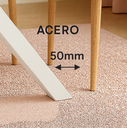 MESA STACY TAPA ROBLE RECTANGULAR BLANCO 1400x800x750mm