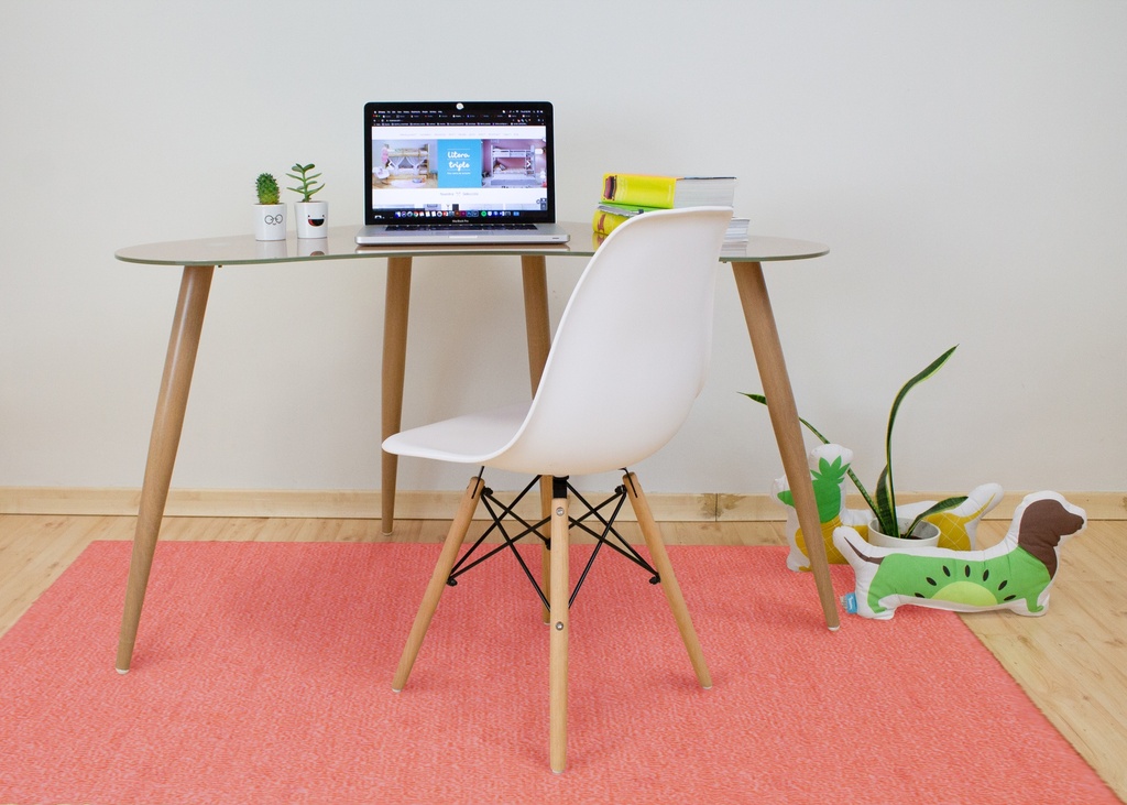 MESA ESCRITORIO POLARIS MARRÓN PATA ASERRADA