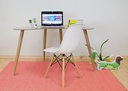 MESA ESCRITORIO POLARIS MARRÓN PATA ASERRADA