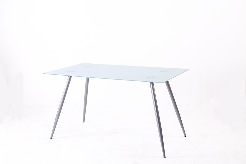 MESA FIJA PIMER PATAS GRIS PLATA