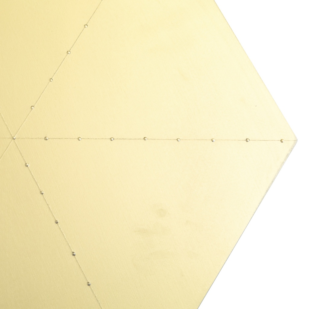MESA HEXAGONAL PEQUEÑA COLOR ORO