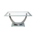 MESA UNIQUE BLANCA PATA CROMADA