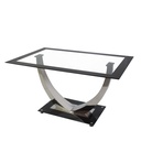 MESA UNIQUE NEGRA PATA CROMADA