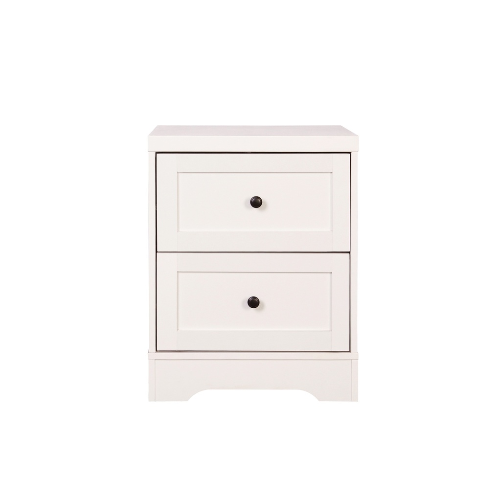 MESITA OTTAVIA 2 CAJONES BLANCA