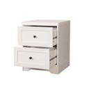 MESITA OTTAVIA 2 CAJONES BLANCA
