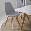 PACK 4 SILLAS NORDIC GRIS PATAS EN HAYA