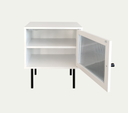MESITA VITINIA BLANCA PUERTA CRISTAL