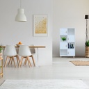 ESTANTERIA ANZIO BLANCA CON PUERTAS TIRADOR PU