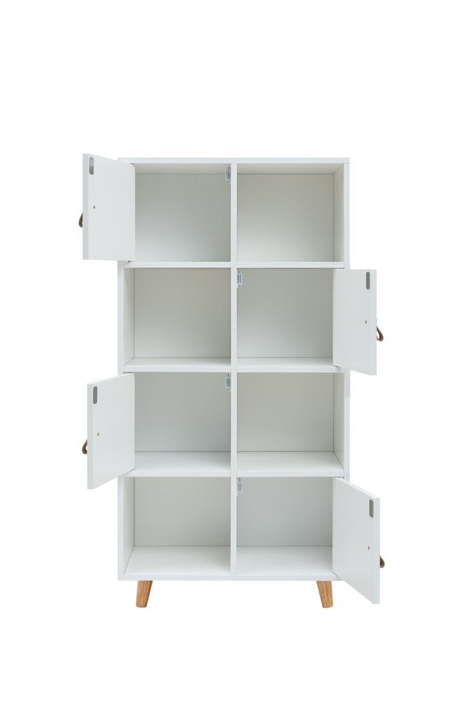 ESTANTERIA ANZIO BLANCA CON PUERTAS TIRADOR PU