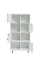 ESTANTERIA ANZIO BLANCA CON PUERTAS TIRADOR PU