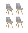 PACK 4 SILLAS NORDIC GRIS PATAS EN HAYA