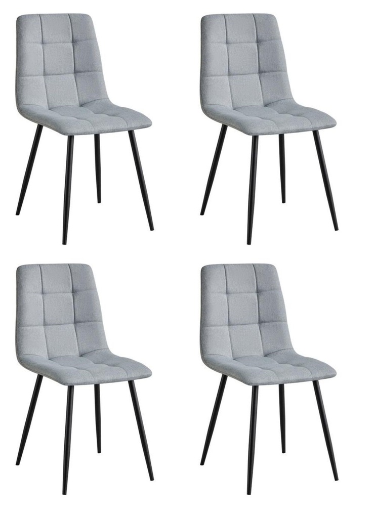 PACK 4 SILLAS PORTLAND GRIS