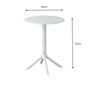 MESA REDONDA PRINCENTON BLANCA 60CM