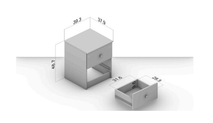 MESITA VITINIA BLANCA PUERTA CRISTAL