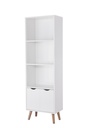 ESTANTERIA ANZIO BLANCA CON PUERTAS TIRADOR PU