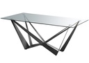 MESA W CRISTAL PATA ÁNGULOS NEGRA (1600*900*760)
