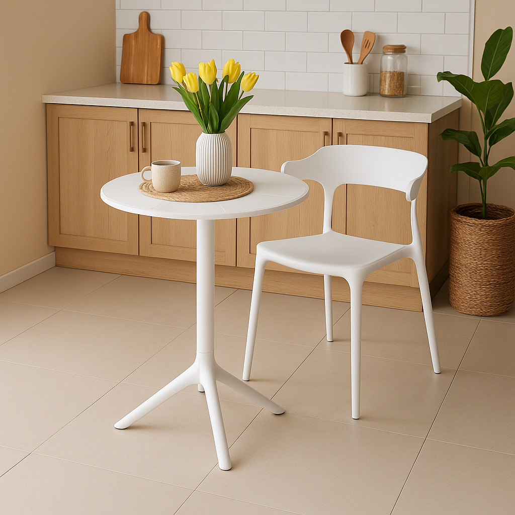 MESA REDONDA PRINCETON BLANCA 60CM
