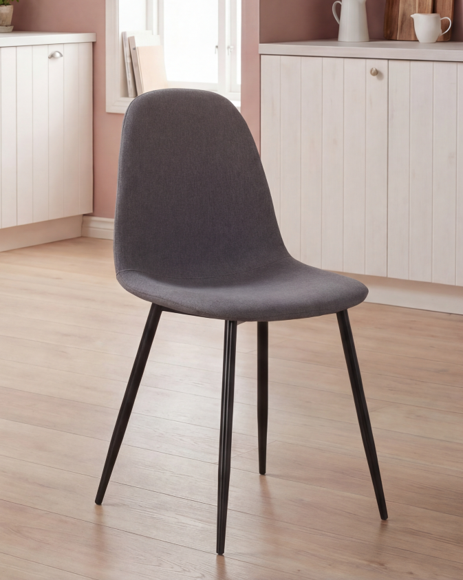 PACK DE 4 SILLAS JAMES GRIS ACERO