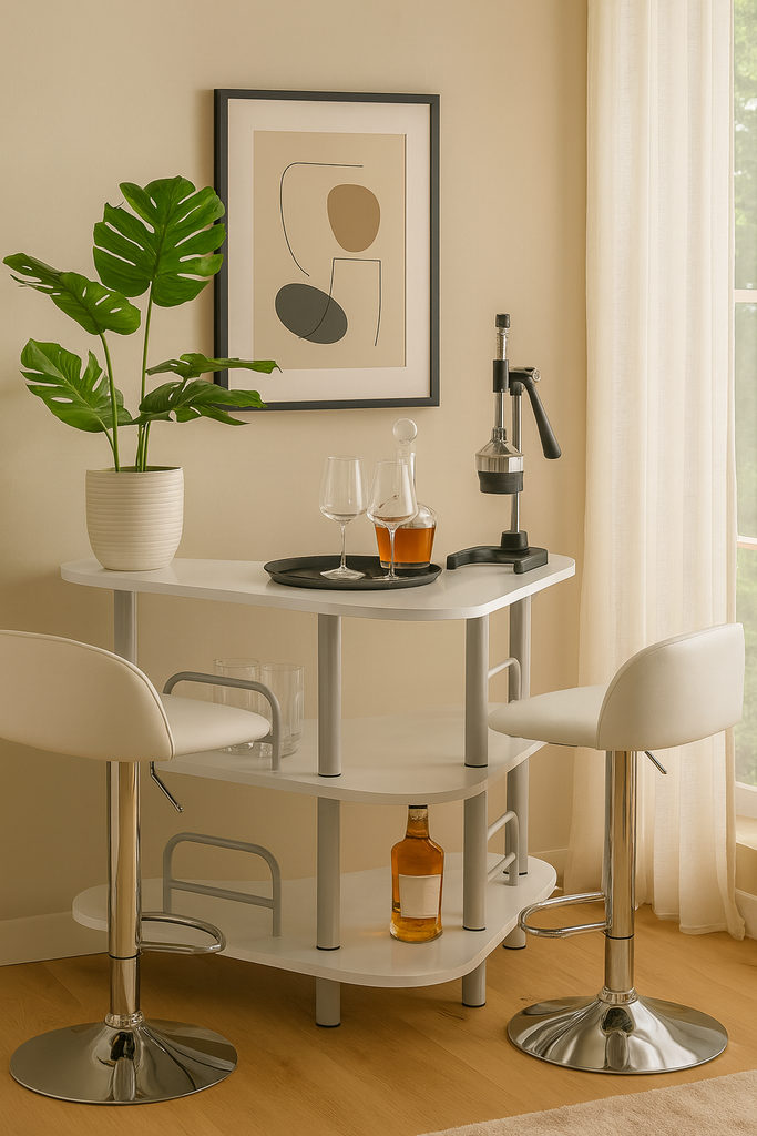 BARRA BAR BLANCO BRILLO