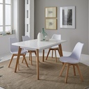 MESA EXTENSIBLE NORDIC LACADA BLANCO