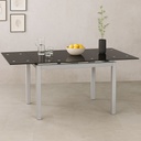 MESA BISBE EXTENSIBLE NEGRA CHASIS GRIS