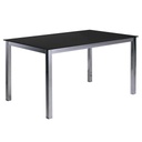 MESA CADELL FIJA 140 PATAS CROMADAS TAPA NEGRA