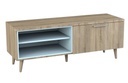 MESA TV NORDIC ESTANTES BLANCO ESTANTES AZUL