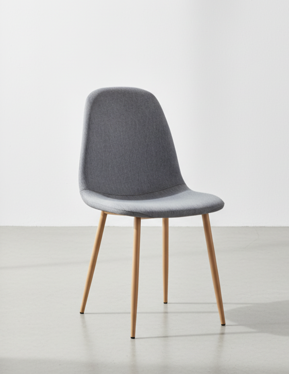 PACK DE 4 SILLAS JAMES GRIS ACERO ASERRADAS