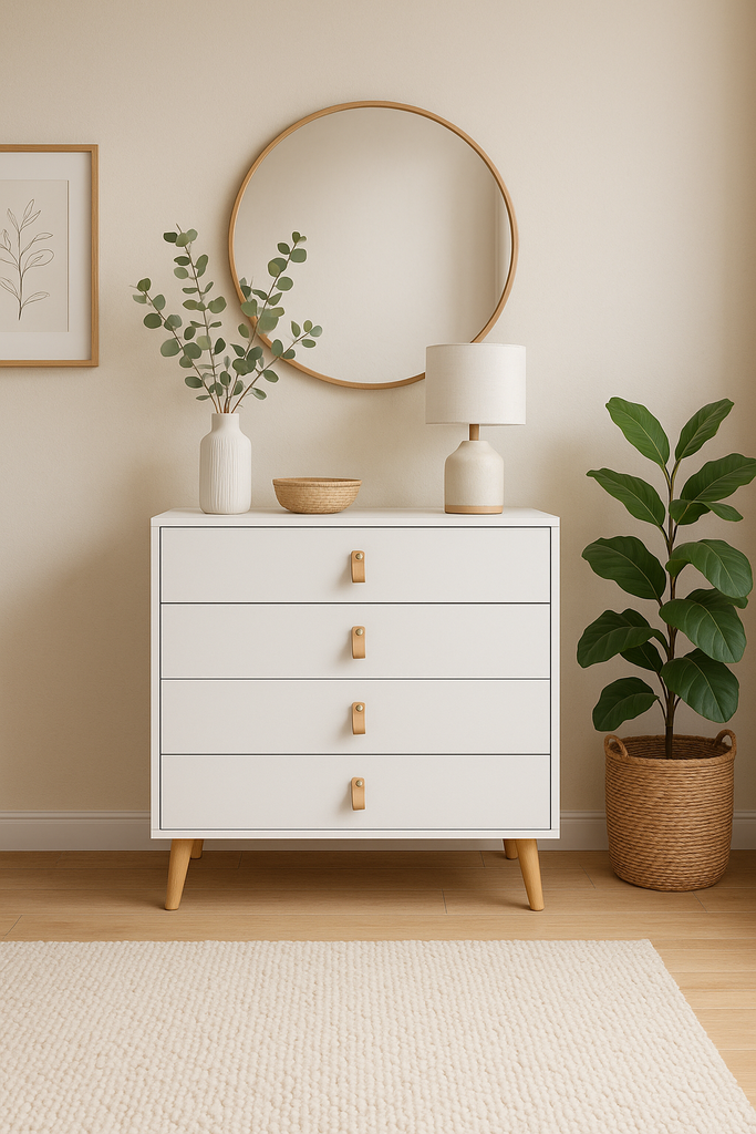 CÓMODA ANZIO BLANCA 4 CAJONES