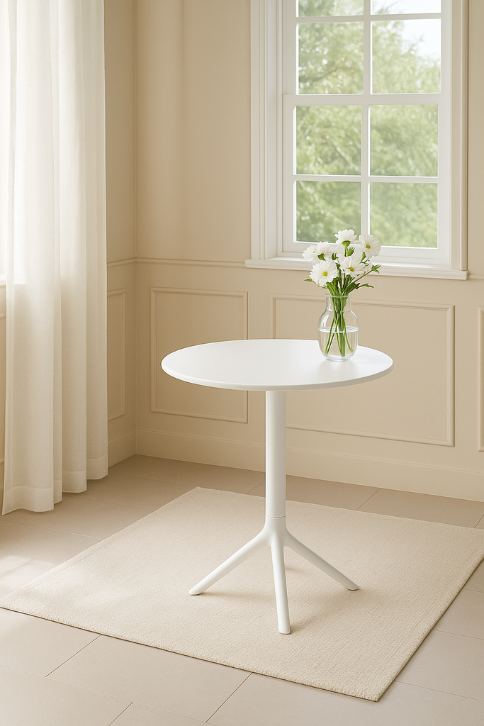 MESA REDONDA PRINCETON BLANCA 60CM