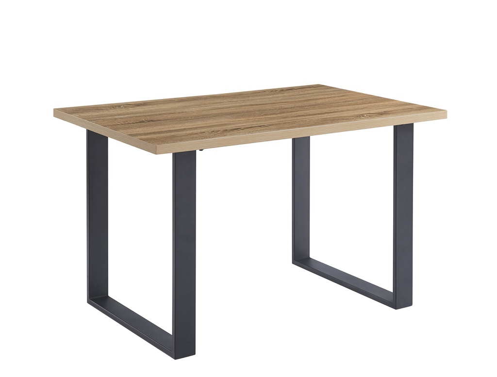 MESA TAYLOR PATAS METAL Y TAPA MELAMINA ASERRADA