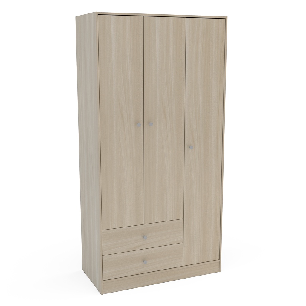 ARMARIO ZIDO ASERRADO 3 PUERTAS, 2 CAJONES