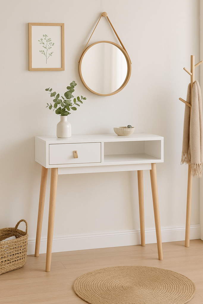 RECIBIDOR ANZIO 1 CAJÓN BLANCO