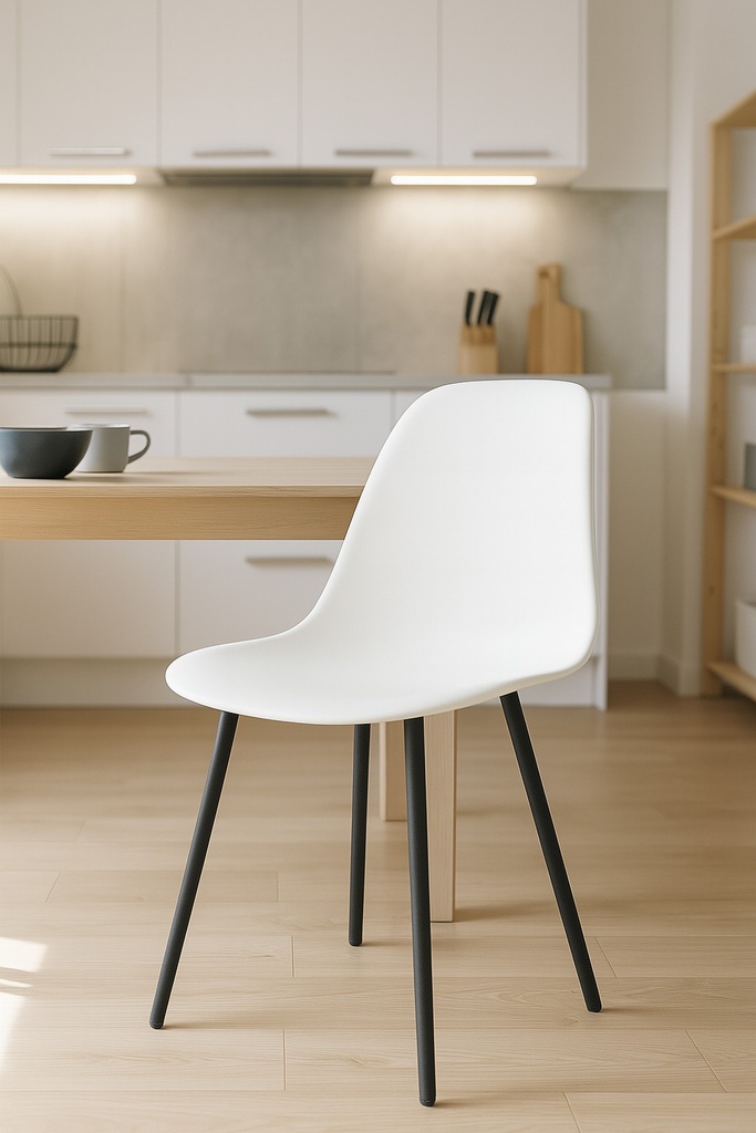 PACK DE 4 SILLAS ATLANTIC BLANCO PATA NEGRA