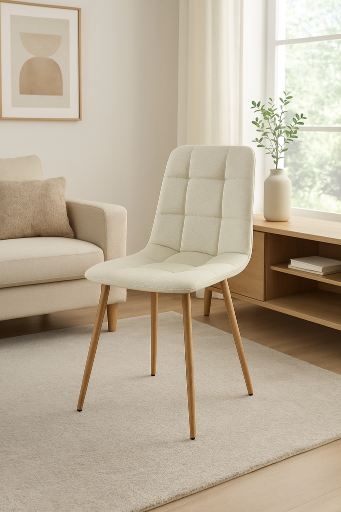 PACK 4 SILLAS PORTLAND BEIGE PATA ASERRADA