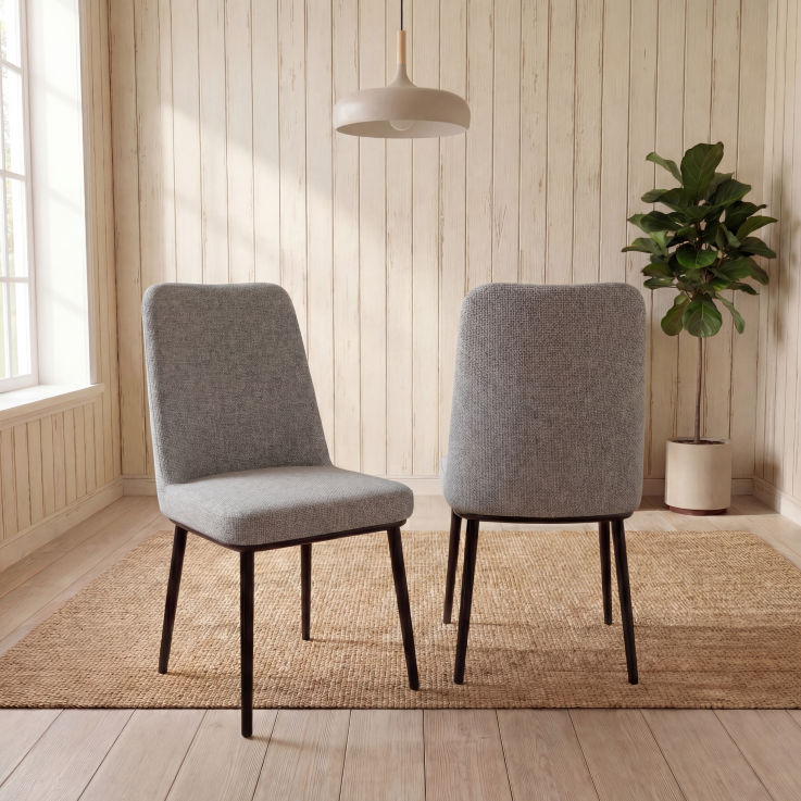 PACK 4 SILLAS STACY GRIS PATA NEGRA