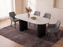 MESA FIJA MONROE NEGRO GRIS