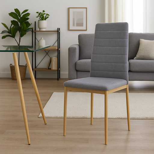 [C319-ASG] PACK 4 SILLAS AVAT GRIS ACERO ASERRADAS