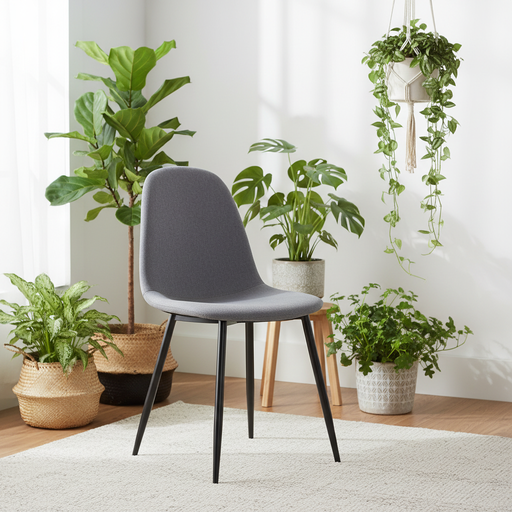 [C423-G] PACK DE 4 SILLAS JAMES GRIS ACERO