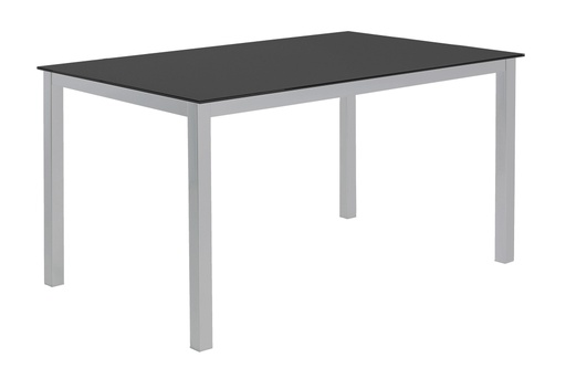 [H201-2N90] MESA CADELL FIJA 140 GRIS TAPA NEGRA