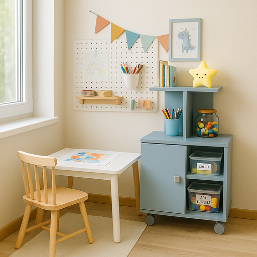 [D210-PZ] CARRITO ACCESORIO AZUL